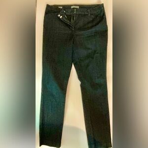 Liz Claiborne Straight-Leg Jeans – Dark Wash w/ Control Panel - Size 6